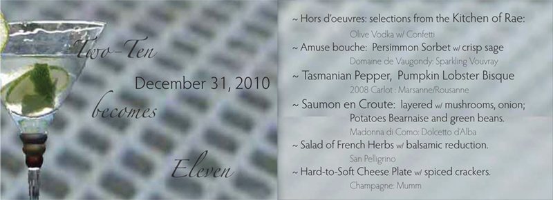 Menu for 2010 to 2011