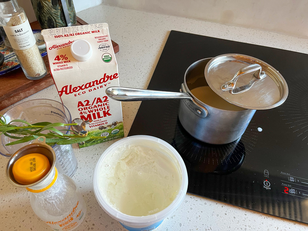 ingredients for a simple soft cheese